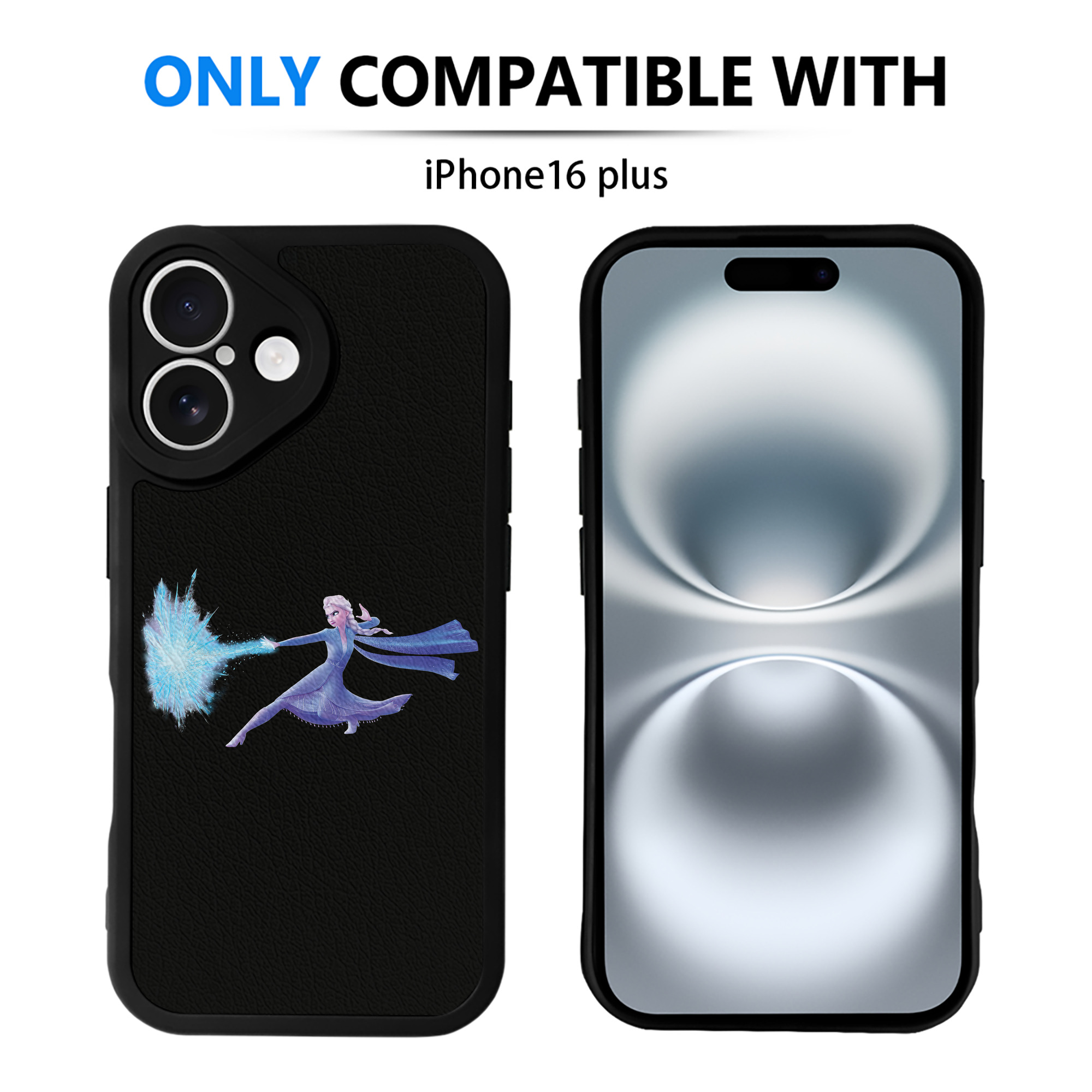 （画像用） アナと雪の女王 アンナ エルサ Frozen Anna Elsa 【iPhone 16シリーズ対応】シリコンスマホケース（レザー調） 材質：シリコン